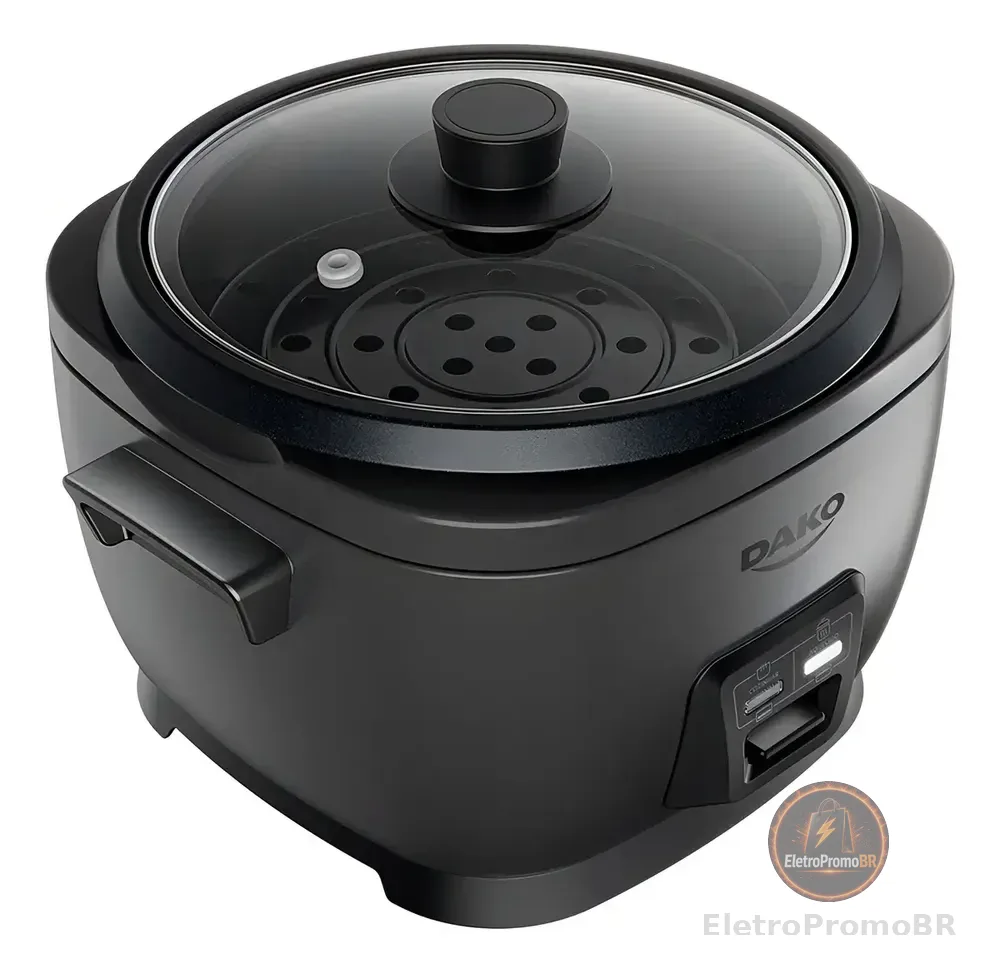 Panela De Arroz Elétrica Dako 700w Com 4 Litros 10 Xícaras Cinza