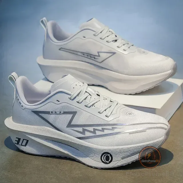 Tênis De Corrida Com Placas De Fibra De Carbono