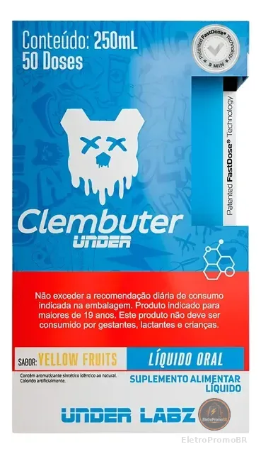 Clembuter Under Under Labz Cafeína Cromo Taurina L-carnitina