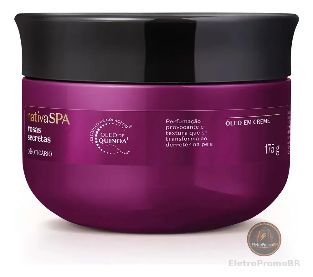 O Boticário Nativa Spa Óleo Em Creme Rosas Secretas 175g