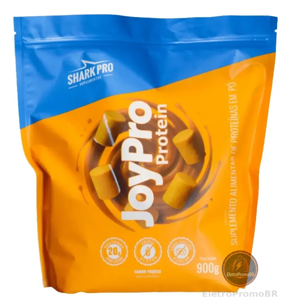 Suplemento Whey Joypro Shark Pro Proteína Refil 900g Paçoca