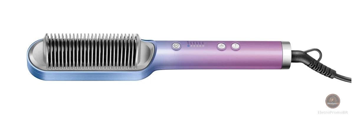 MONDIAL Escova Alisadora By Juliette, Azul/Rosa, Bivolt - EA-JU-03