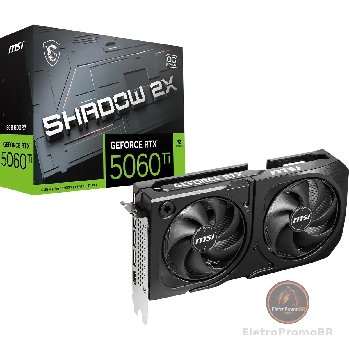 PLACA DE VIDEO NV RTX5060TI 8GB GDDR7 128BITS VENTUS 2X OC PLUS MSI 912-V536-023
