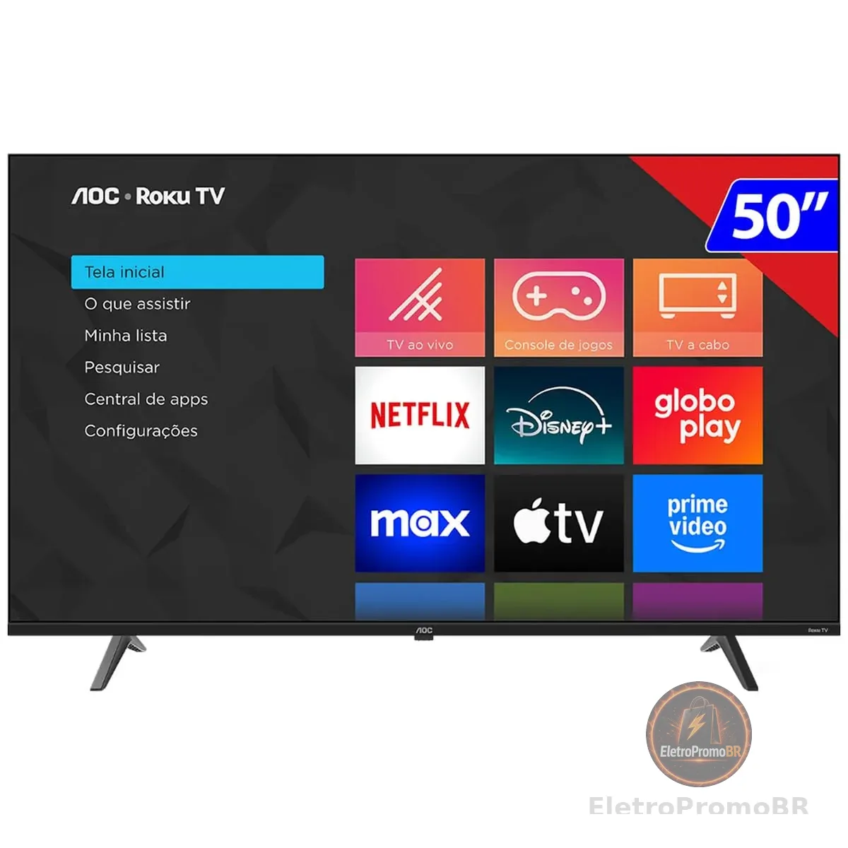 Smart TV AOC 50 Polegadas, DLED, 4K, Roku TV - 50U7045/78G