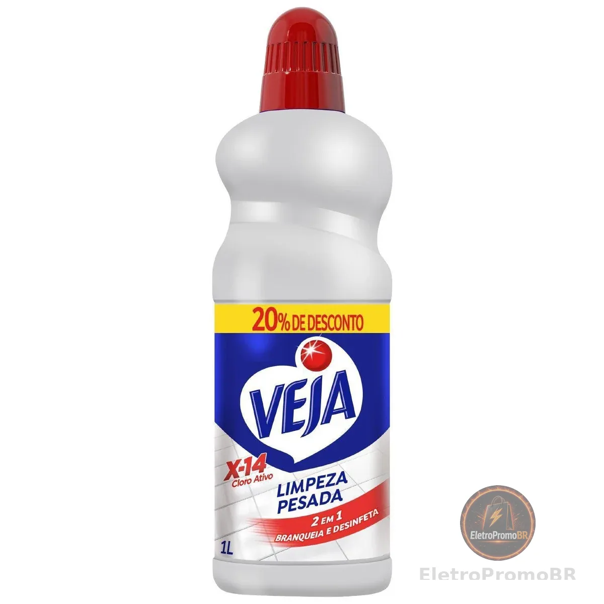 Veja Limpador para Limpeza Pesada Cloro Ativo 2 em 1 - 1L