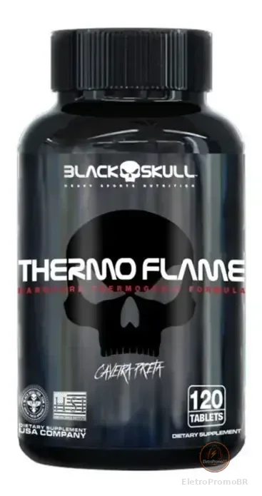 Thermo Flame 120 - Cafeína - O R I G I N A L - Black Skull Sabor Sem Sabor