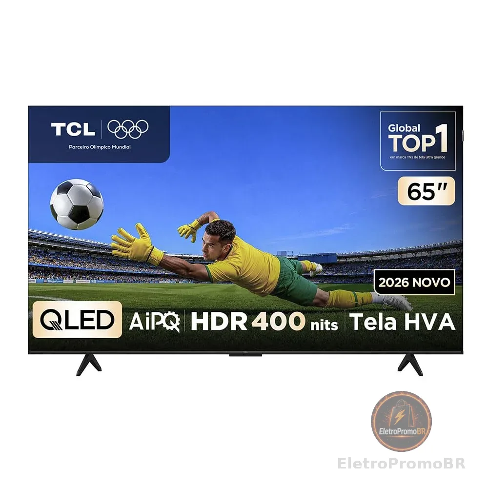 Smart TV TCL 65 Polegadas QLED 4K P7L WiFi Bluetooth Google TV HDR10+ 120 Hz VRR AIPQ 65P7L