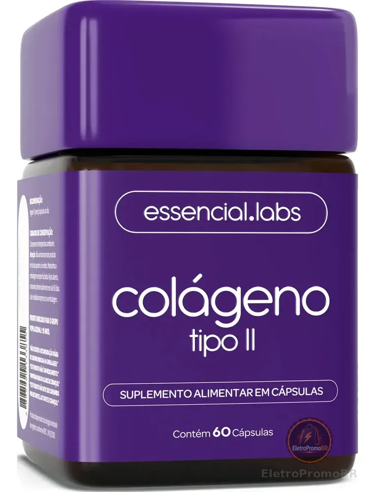 COLÁGENO TIPO 2 com 45mg - Fórmula Exclusiva para a Articulação com Máxima Concentração e Biodisponibilidade - 60 Cápsulas
