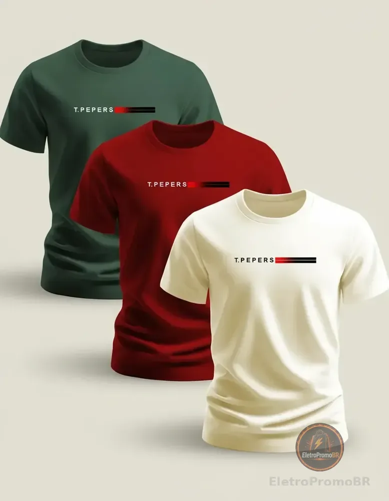 Kit Com 3 Camisetas Masculina Top Original