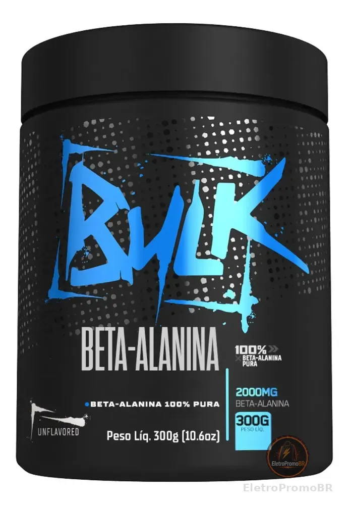 Beta Alanina 100% Pura 300g Bulk Nutrition Pré Treino Sem Sabor Suplemento