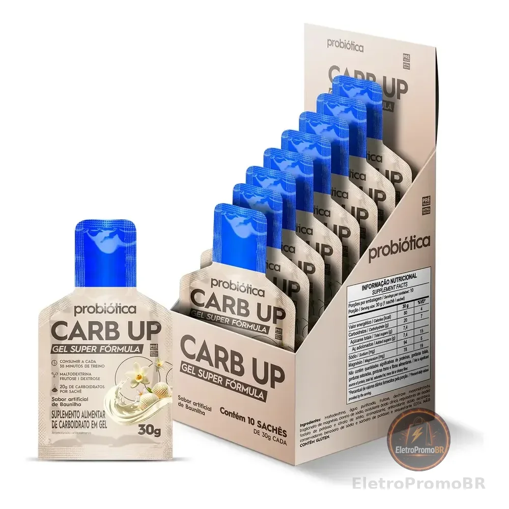 Suplemento En Gel Probiótica Carb Up Whey Protein De Carb-up Gel Super Formula Sabor Baunilha X 30g