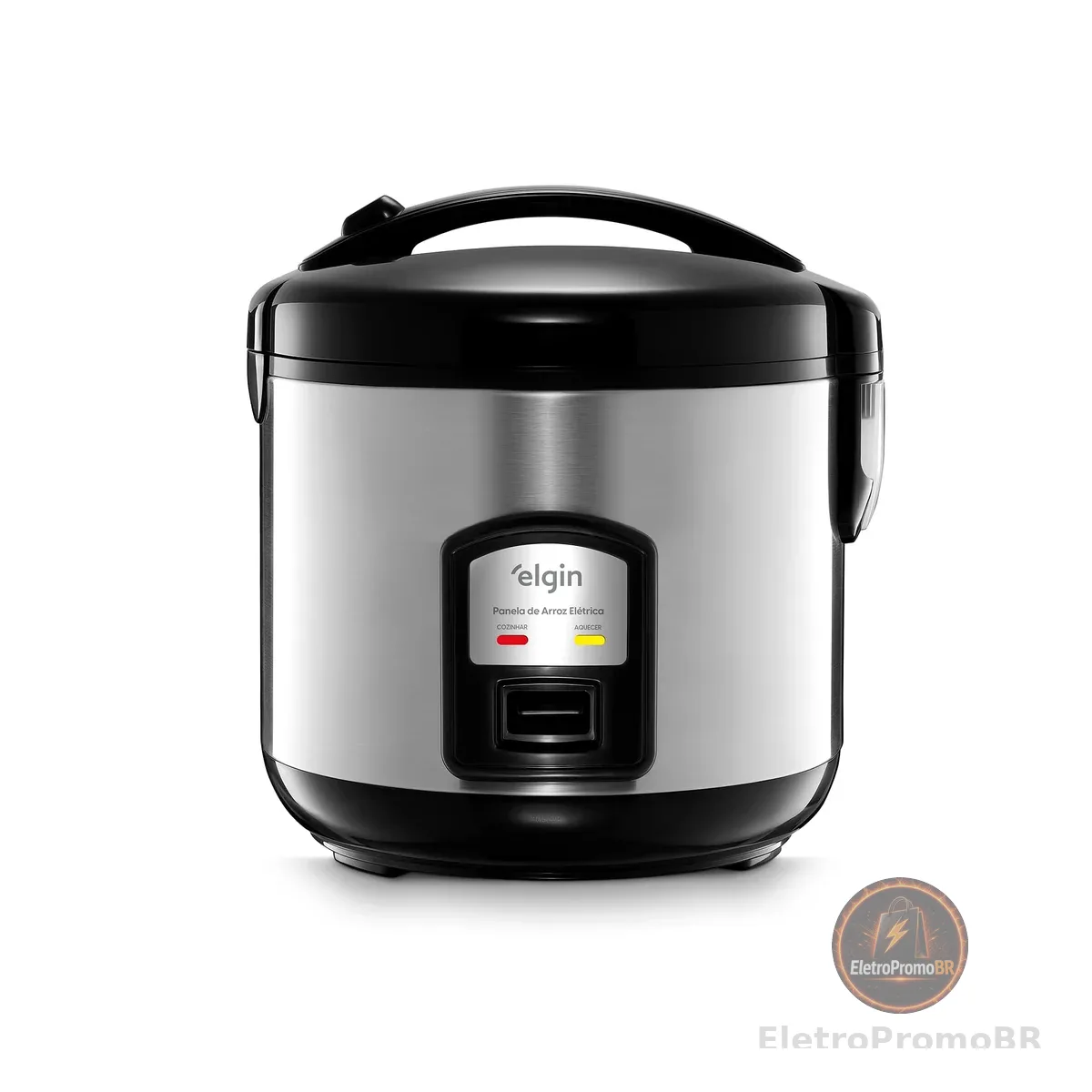 Panela de Arroz Elétrica Gran Rizzo 700W Elgin Antiaderente 10 Xícaras 220V com acessórios