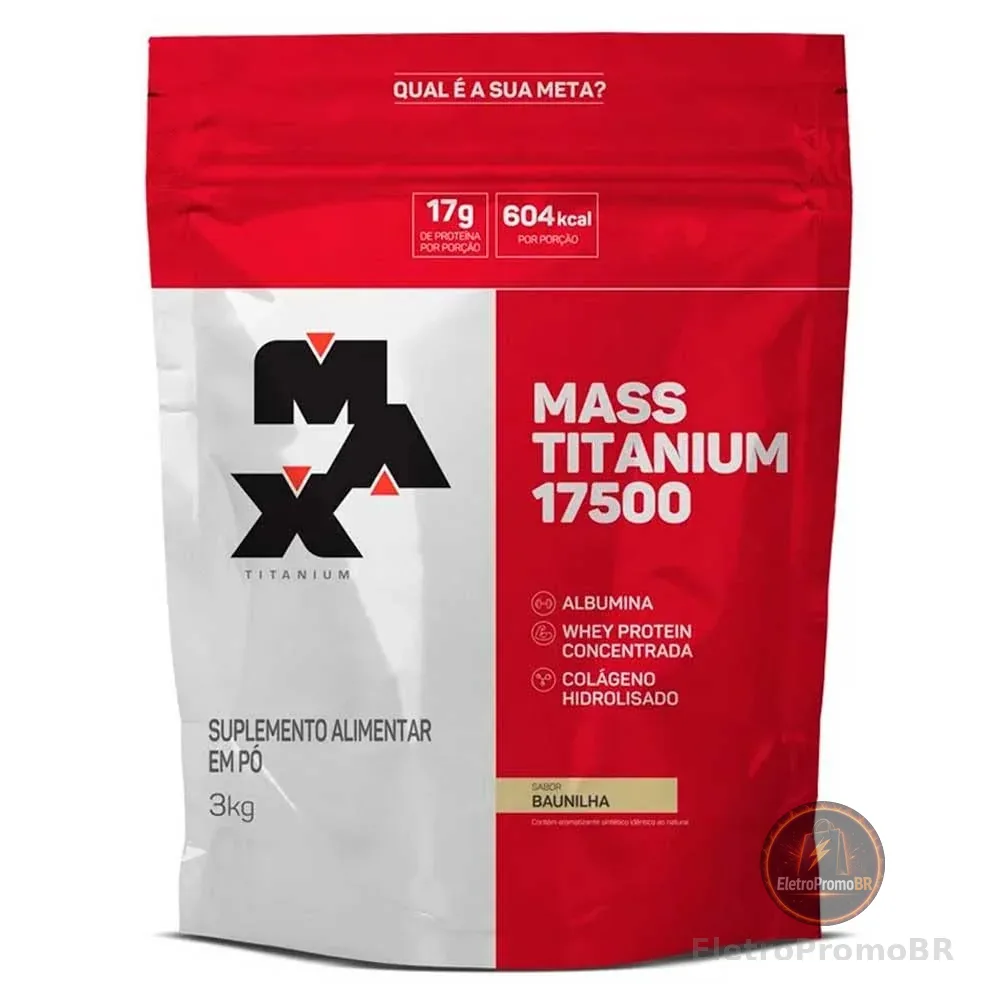 Mass Titanium 17500 (3kg) - Sabor Baunilha