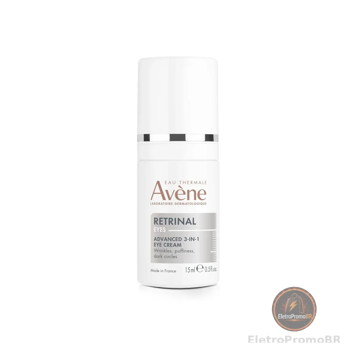 Avène Retrinal Avançado 3 em 1 Creme Para a Área dos Olhos 15ml, com Retinaldeído, Ácido Hialurônico e Sulfato de Dextrano, Anti-Idade, Desempenho Avançado na Redução de Olheiras, Rugas e Bolsas