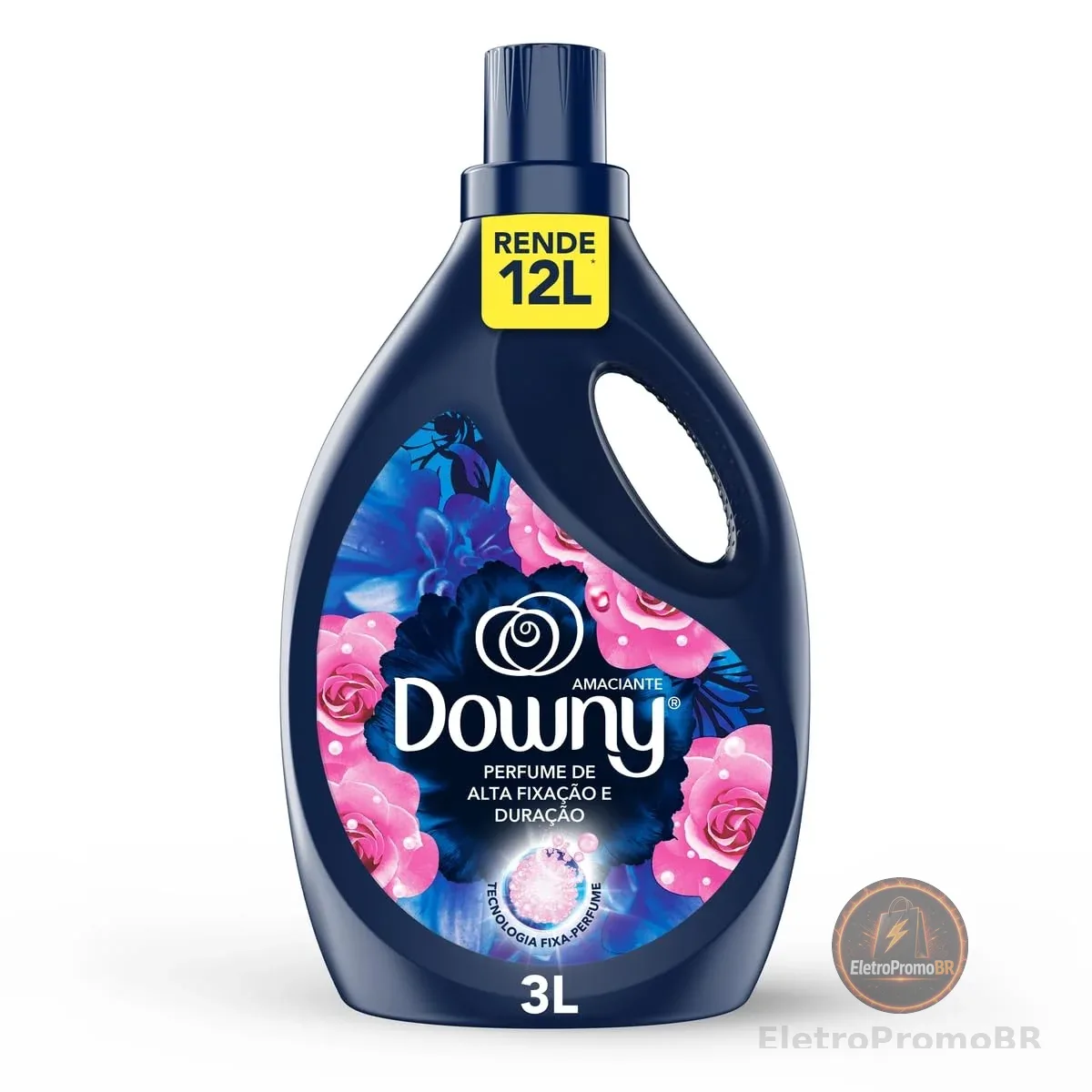 Downy Amaciante Concentrado Líquido Brisa Intenso 3L – Rende 12L | Fabric Softener com Perfume Intenso de Rosas e Frutas Vermelhas
