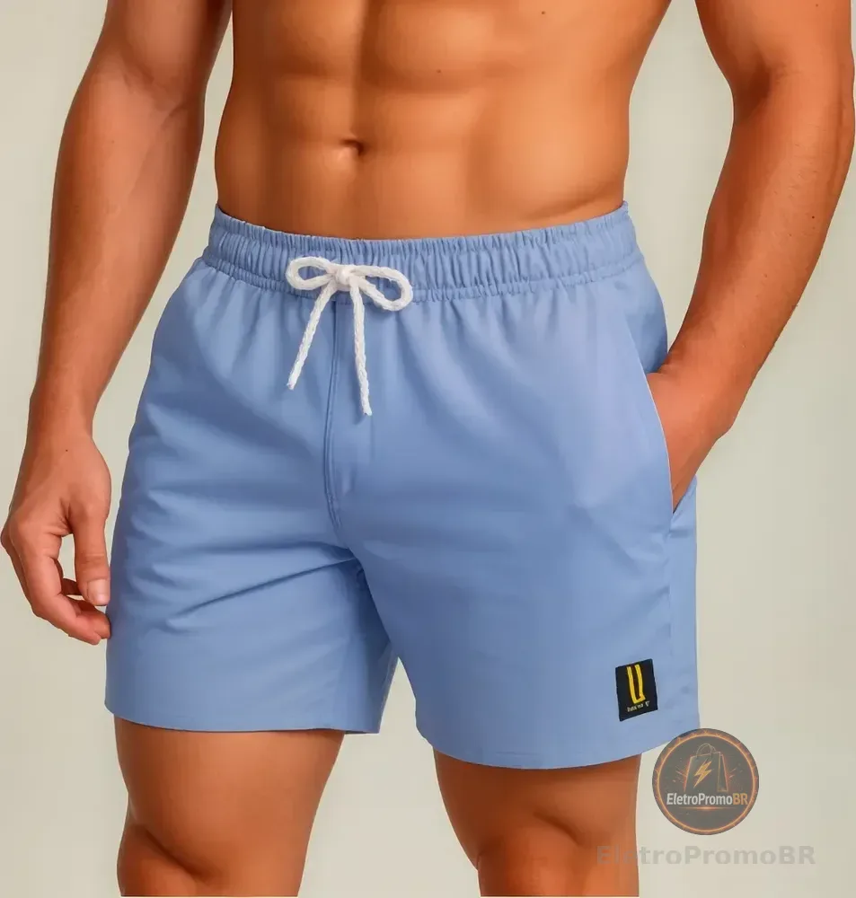 Short Masculino Neon Bermuda Praia Mauricinho Jr Rf. 001 Azul G