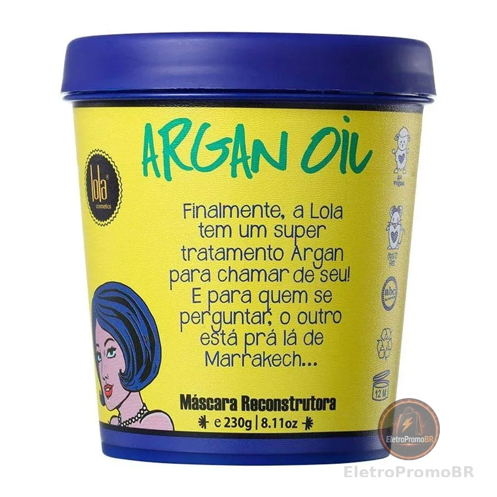 Argan Máscara de Hidratação 230g , Lola Cosmetics