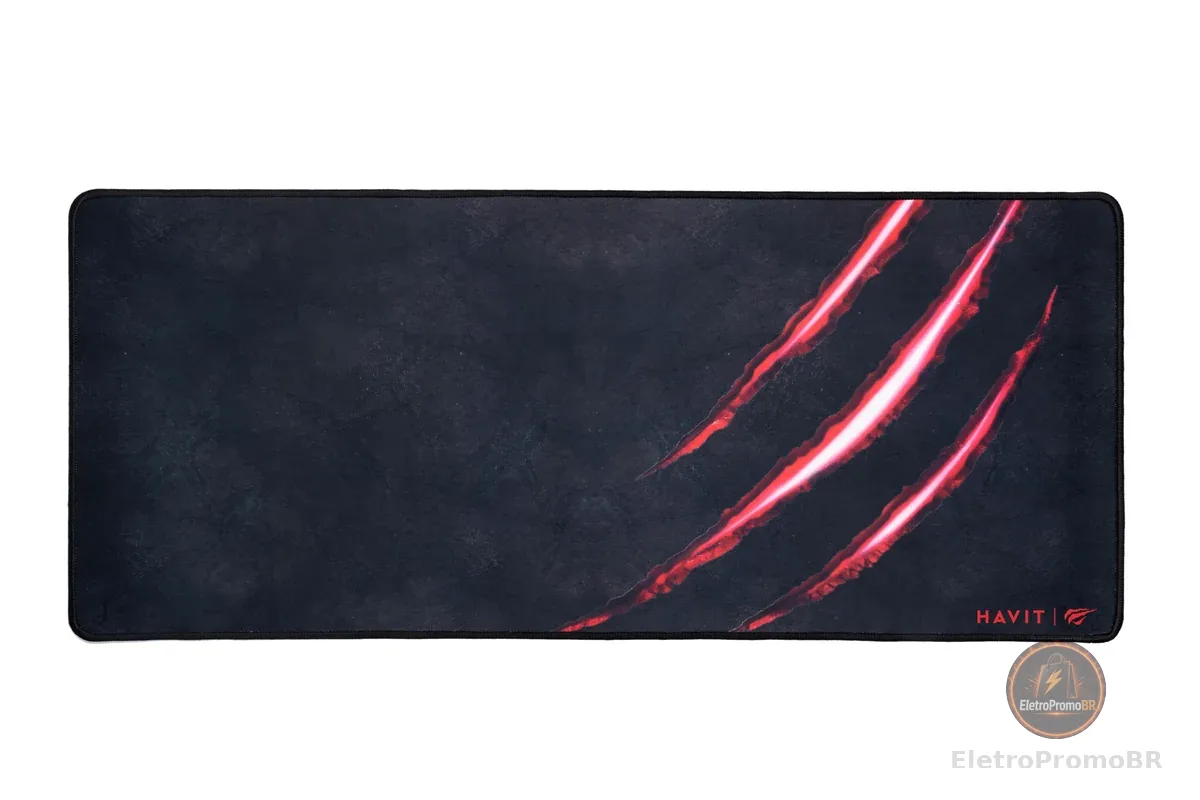 Havit Mouse Pad Grande 70 X 30 Cm Gamer, Hv-MP861, Movimento Suave e Preciso, Costurado, Preto