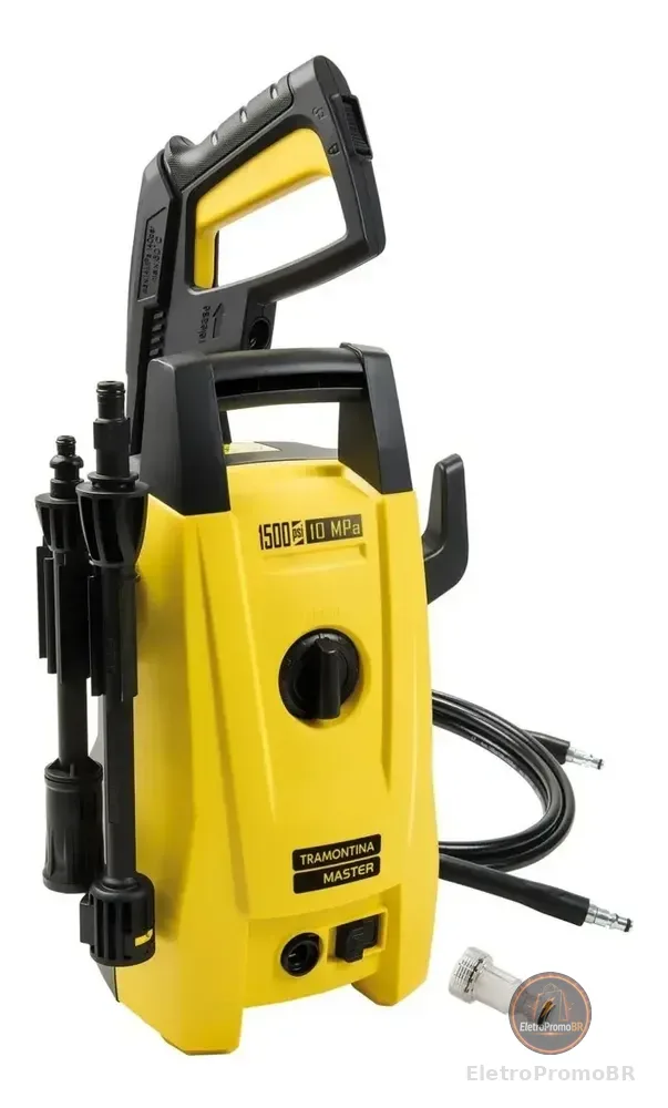 Lavadora De Alta Pressão Master 42545 Jato Regulável 1500psi Com 1200w Amarelo E Preto Tramontina