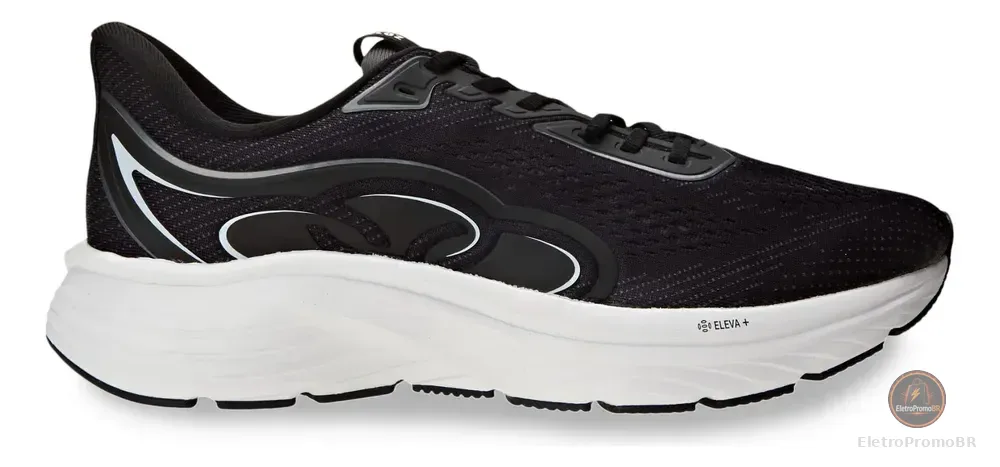 Tênis Masculino Olympikus Veloz 3 Preto Lisa 41 Br