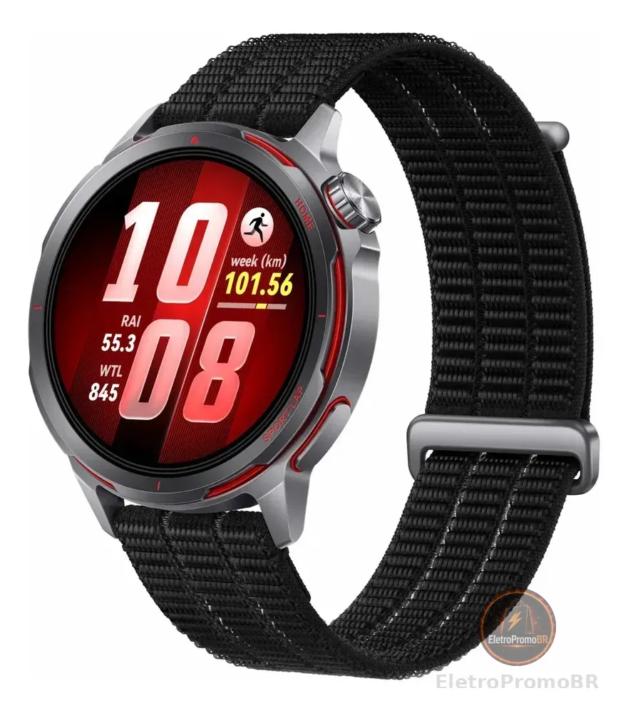 Smartwatch HUAWEI WATCH GT Runner 2 Bateria com Autonomia de Até 14 Dias Posicionamento de Precisão Modo Maratona Inteligente GPS ECG Compatível iOS e Android Preto Inclusa uma pulseira extra