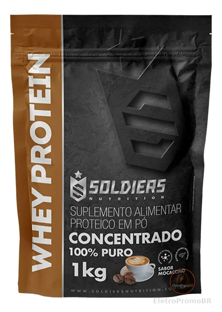 Whey Protein Concentrado 1Kg Sabor Mocaccino Soldiers Nutrition