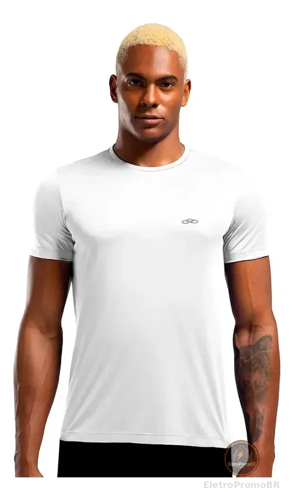 Camiseta Academia Masculina Essential Manga Curta Olympikus Branco M