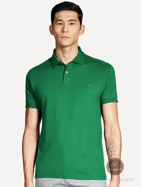 Polo Aramis Masculina Basic Piquet Mono Verde