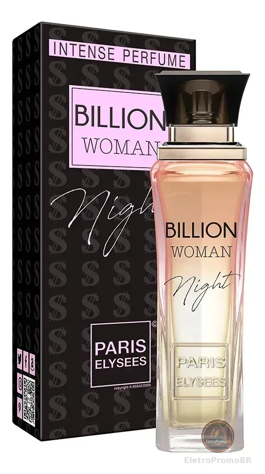Perfume Billion Woman Night Paris Elysees Feminino Intense 100ml