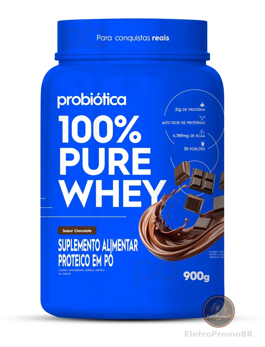 100% Pure Whey (900g), Chocolate, Probiótica
