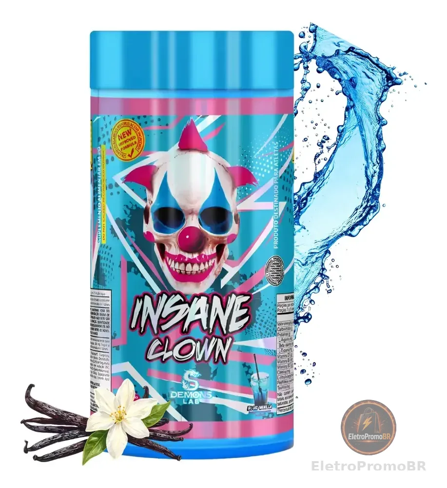 Insane Clown Pré-treino 350g - Demons Lab Sabor Blue Vanilla Blue Vanilla