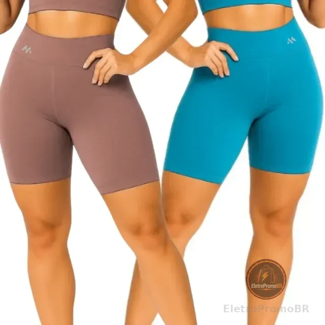 Modella Kit 2 Bermudas Feminina Blackout Zero Transparencia