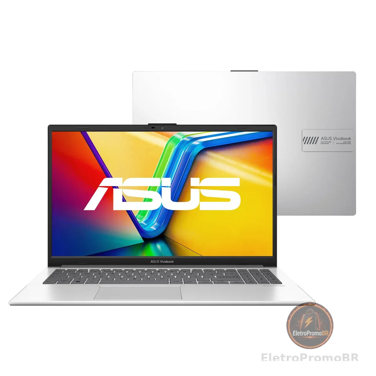 Notebook ASUS Vivobook Go 15, Intel Core i3 N305, 4GB, 128GB SSD, W11 Home, Tela 15.6" FHD Cool Silver - E1504GA-NJ440W