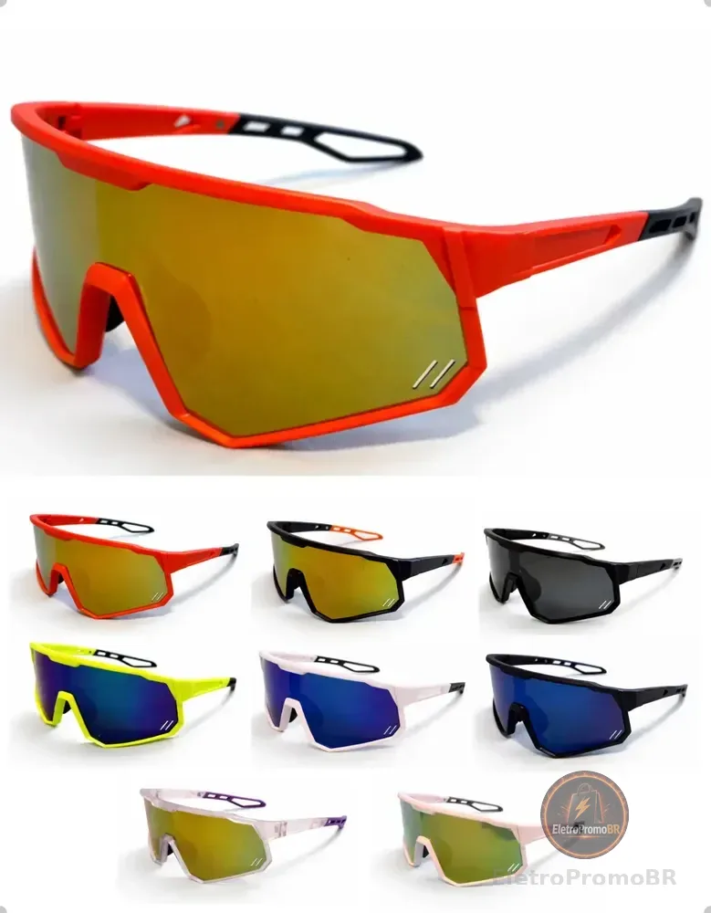 Oculos Polarizado Esportivo De Sol Ciclismo Corrida Uv400 Nf Laranja Camaleão