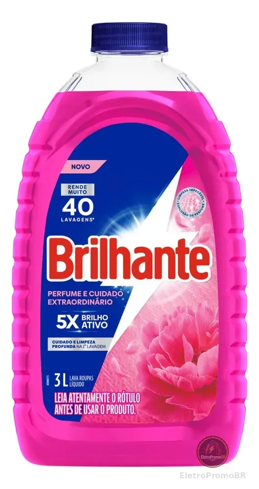 Lava Roupas Líquido Brilhante Perfume Extraordinário 3 L