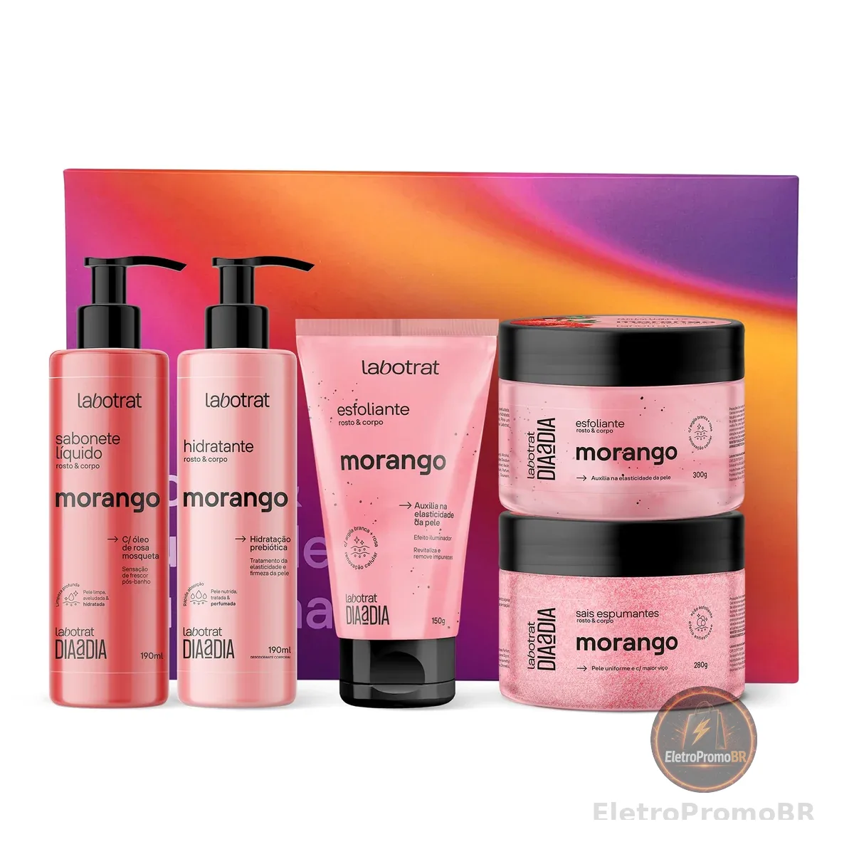 Labotrat - Kit Experiência Banho 5 Itens Morango