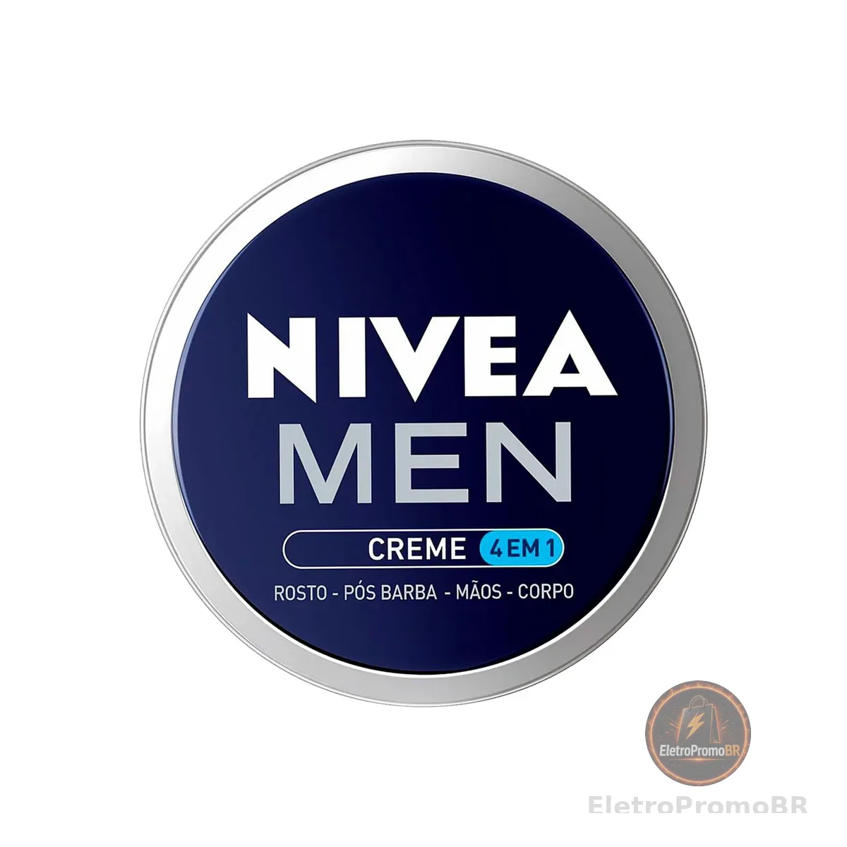 NIVEA MEN Creme 4 em 1 75g, Hidratação Intensa, Evita Ressecamento, Corporal, Facial, Mãos, Pós Barba, Pele Normal e Extrasseca
