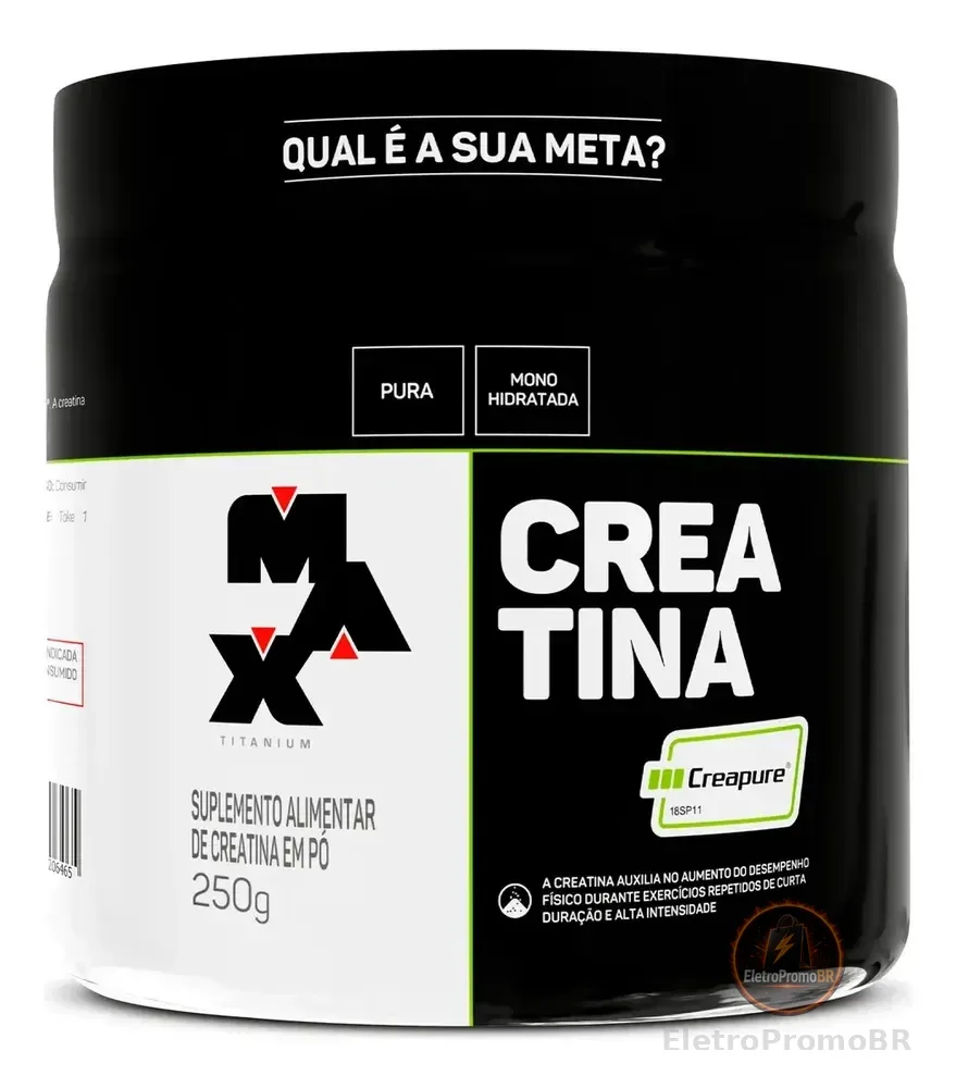 Creatina 250g Creatina Creapure Max Titanium Ganho de Força Premium