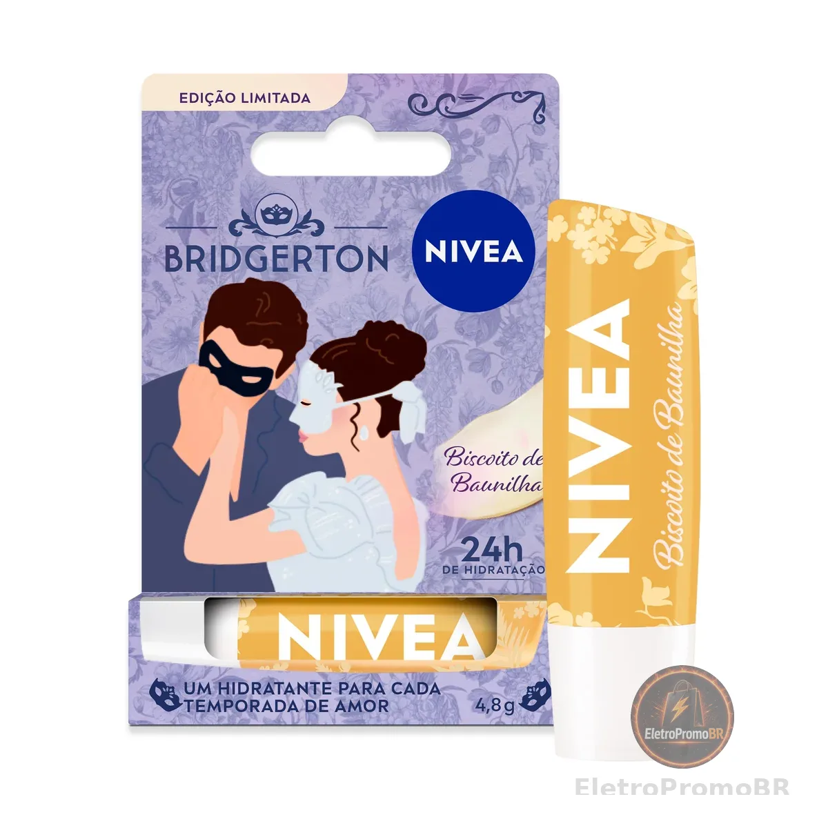NIVEA Hidratante Labial Biscoito de Baunilha Ed. Limitada Bridgerton 4,8g