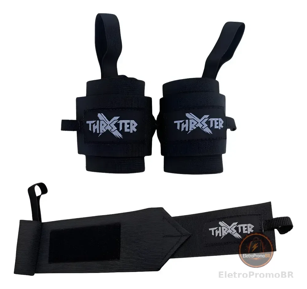 Protetor De Punho Profissional Crossfit Munhequeira Pulso Cor Preto