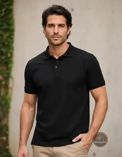 Camiseta Gola Polo Blusa Masculina Uniforme Lisa Confortável