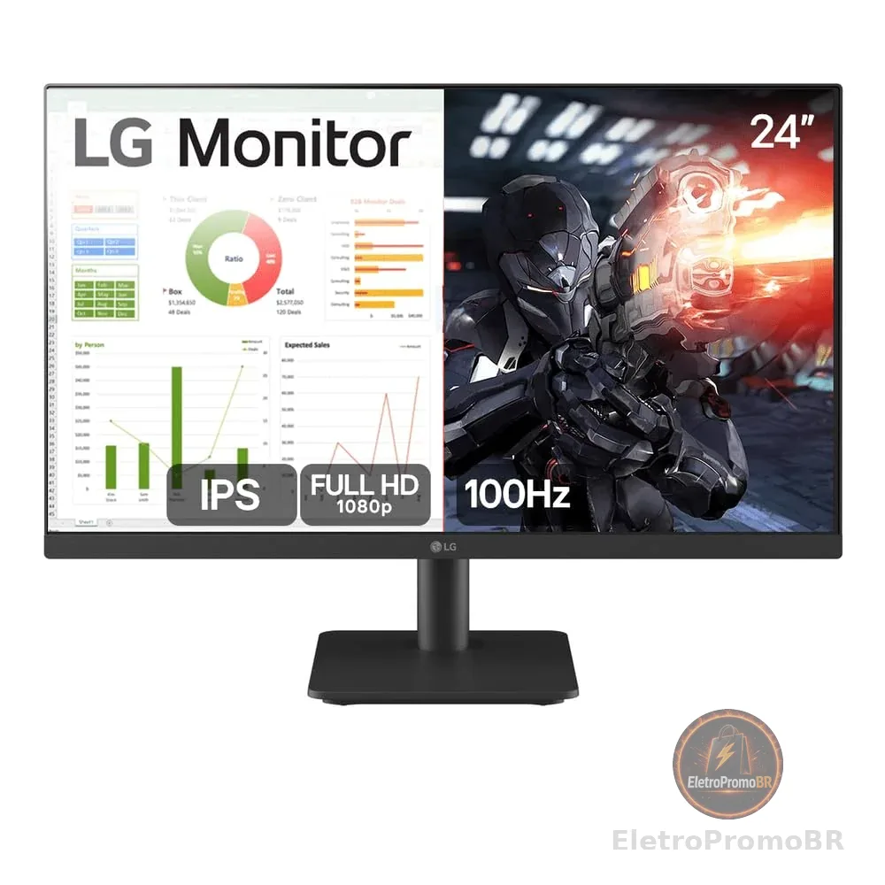 Monitor PC Gamer LG 24MS500 24” IPS 100Hz Full HD HDMI 2x
