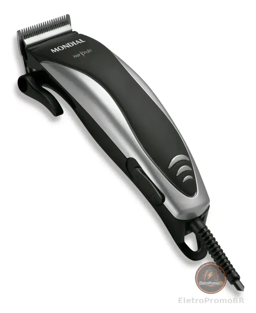 Cortador de Cabelos Hair Stylo Mondial Preto/Prata CR-02 127V