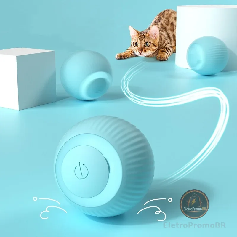 Gato Bola Brinquedo Elétrico Automático Rotação USB Recarga Brinquedos Interativos Interessante Gatinho Cão Acessórios