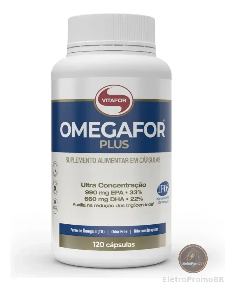 Omegafor Plus 120 Cápsulas Ômega 3 Vitafor Sem Sabor