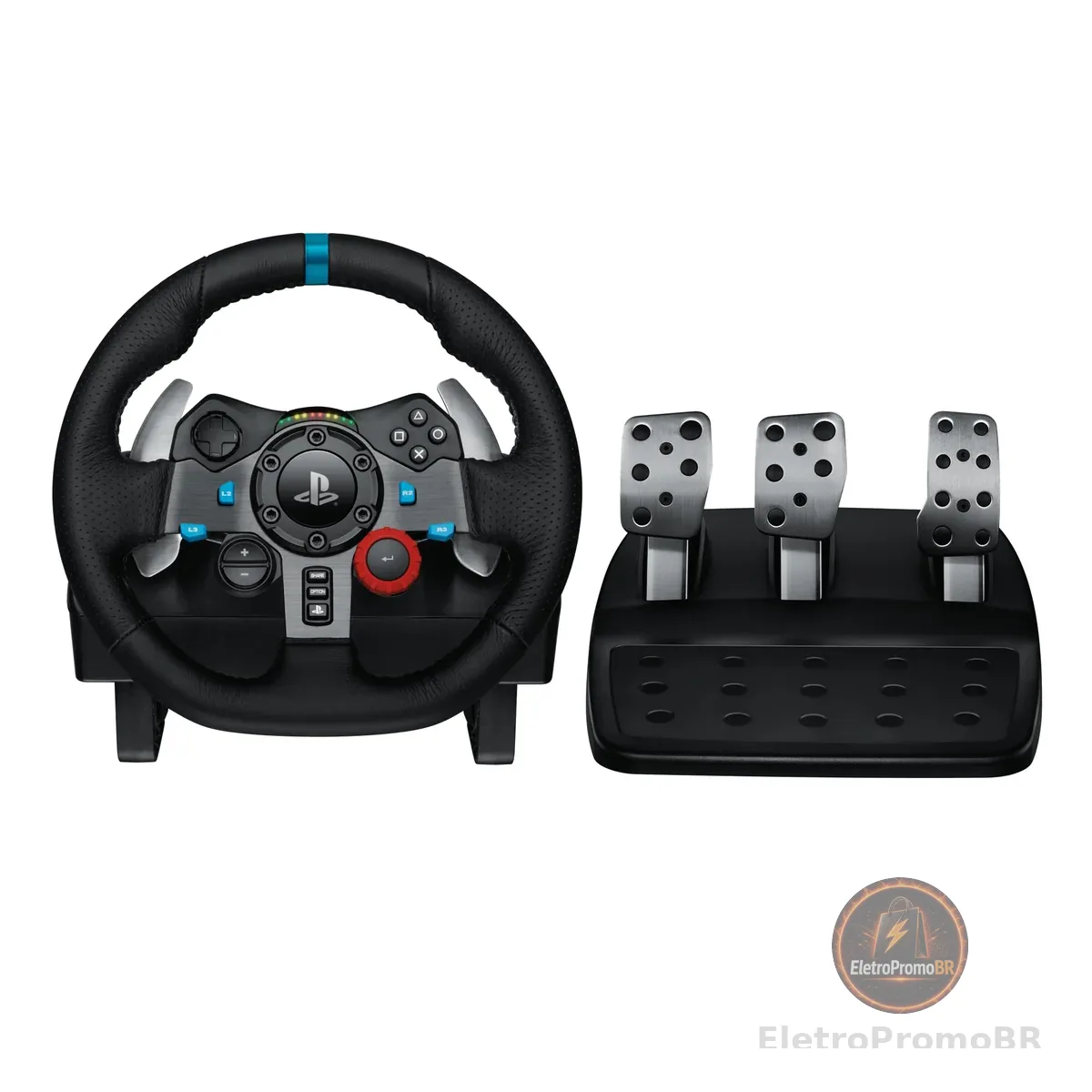 Volante e Pedais Logitech G29 Driving Force com Force Feedback para PS5, PS4, PS3 e PC