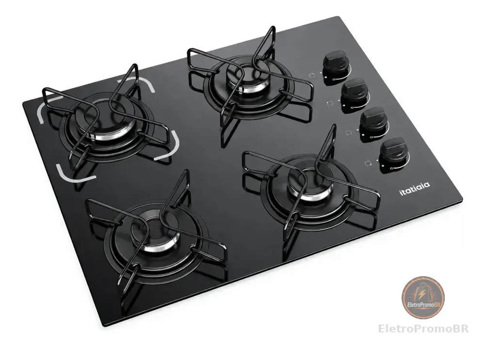 Cooktop Itatiaia Essencial 4 Bocas cor Preto