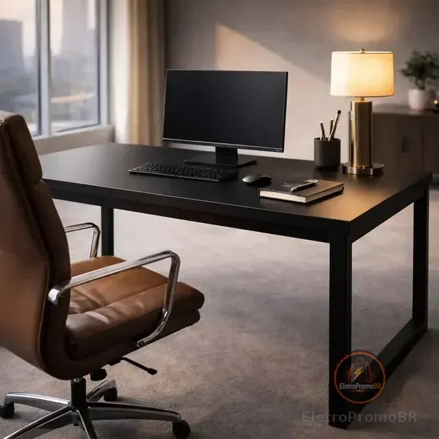 Mesa De Canto Estilo Industrial Para Computador Em Mdp/aço