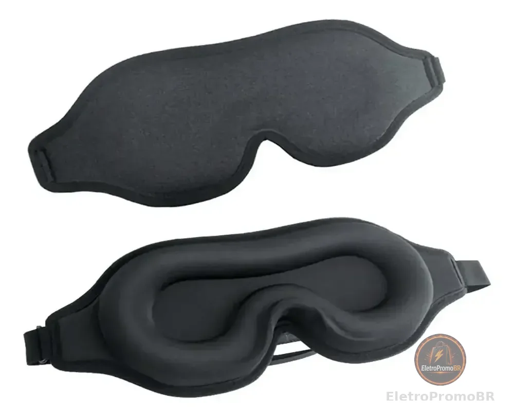 Mascara De Dormir Tapa Olho 3d Blackout Super Confortável Preto Mascara Sono Dormir