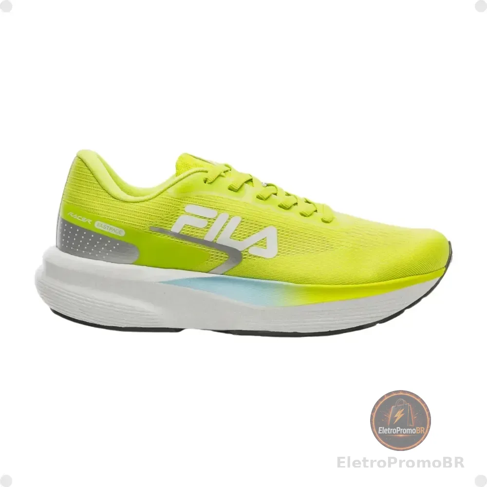 Tênis Fila Racer Fastpace Running Corrida Original Nf-e Amarelo Lisa 41 Br
